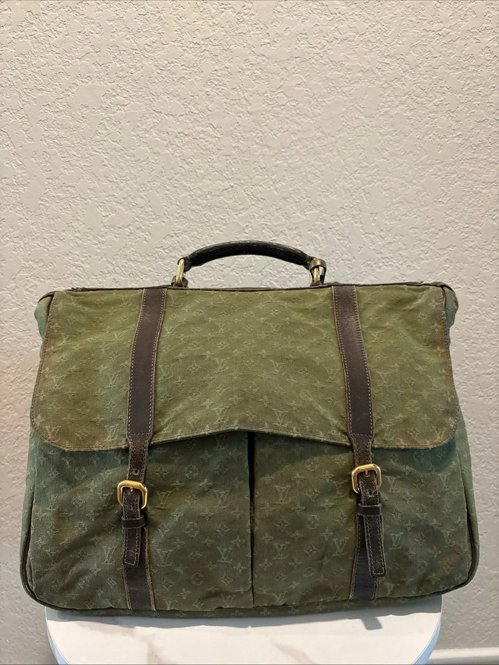 Louis Vuitton Monogram Mini Lin Saumur XL Canvas Messenger Bag